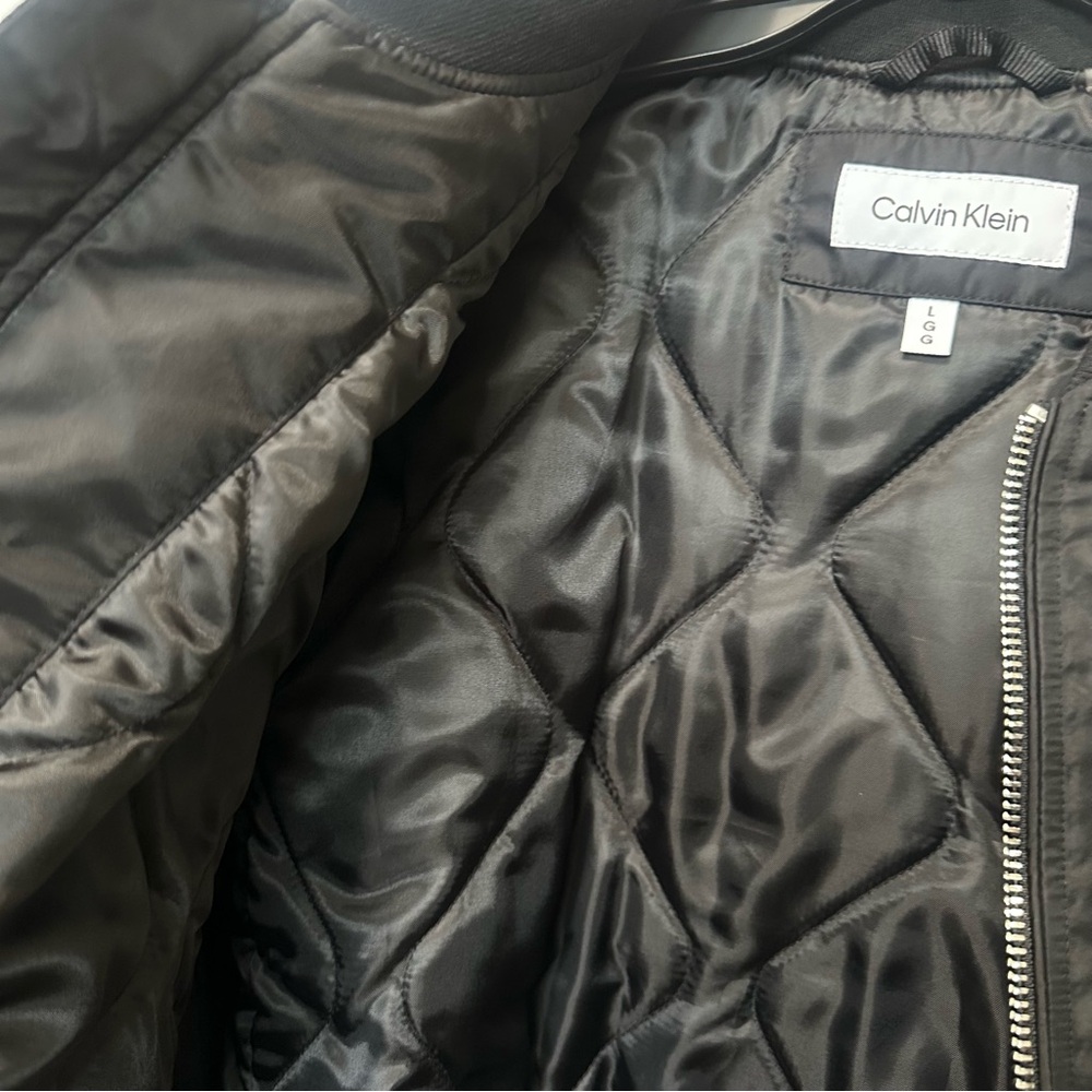 Calvin Klein Men's Classic Black Bomber Jacket - Picture 7 of 9